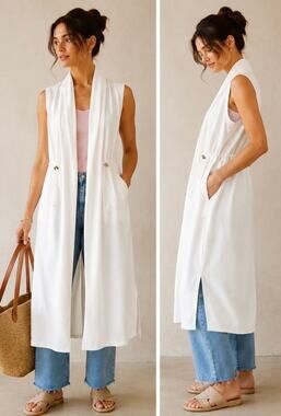 Anthropologie Saturday Sunday Avasa Long Duster Vest M
